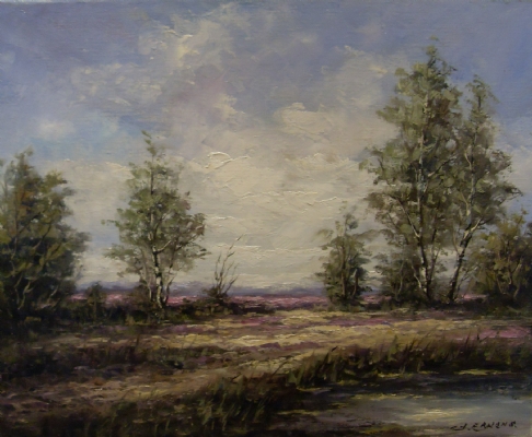 G.J.  Ernens - heide landschap