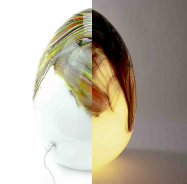 Glaskunst - lamp ovaal
