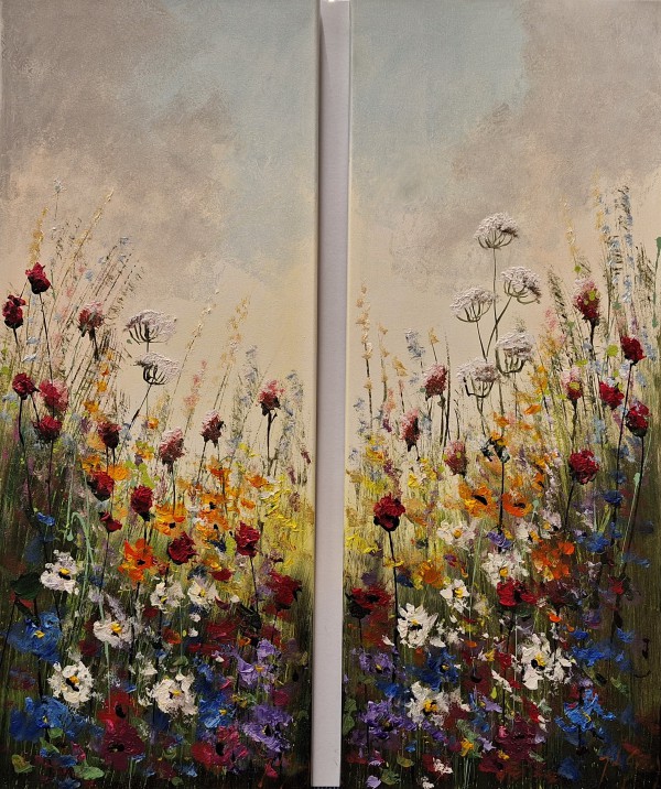 Jochem de Graaf - Tweeluik bloemenveld